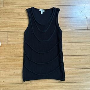 Emporio Armani Black Layered Tank Top Size XS